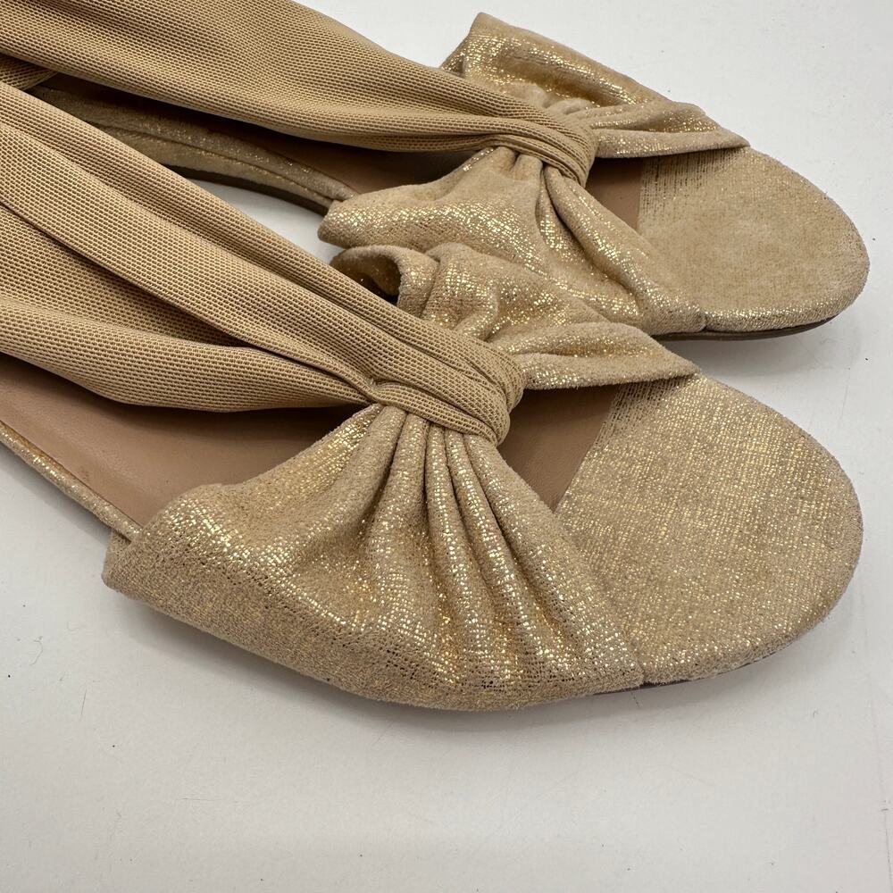 DONALD PLINER Gold Flat Sandals // 6 - Picture 3 of 8